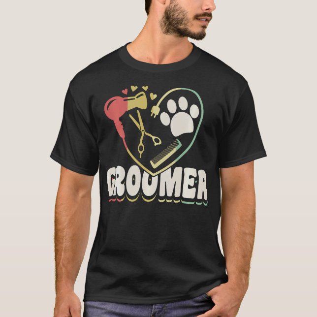S2 Hund Grooming Hund Groomer (85) T Shirt (Framsida)