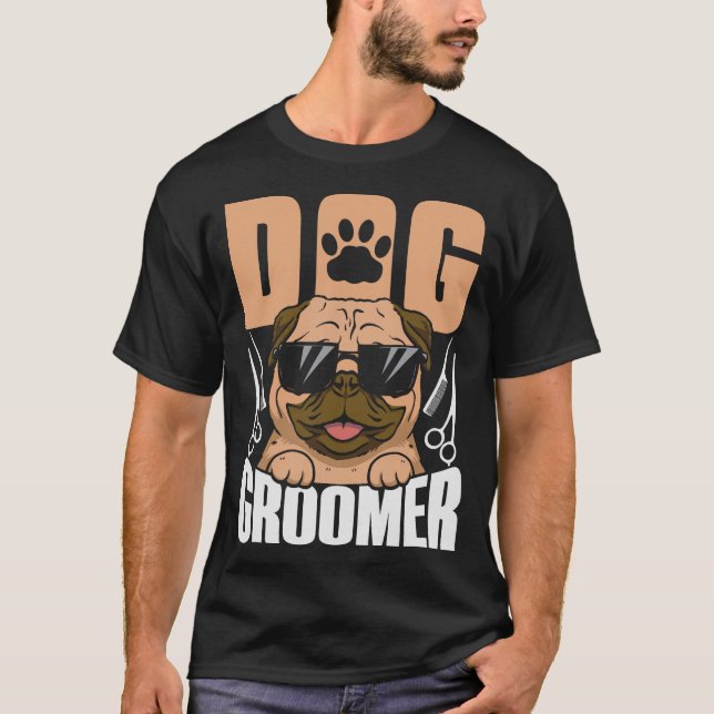 S2 Hund Grooming Hund Groomer (89) T Shirt (Framsida)