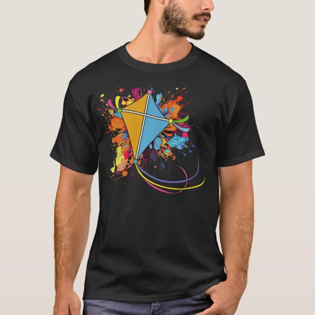 S2 Kite Flies Fly Kites (101) T Shirt (Framsida)