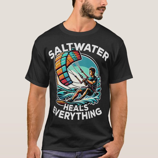 S2 Kitesurfing Kitesurf Kitesurfer (54) T Shirt (Framsida)