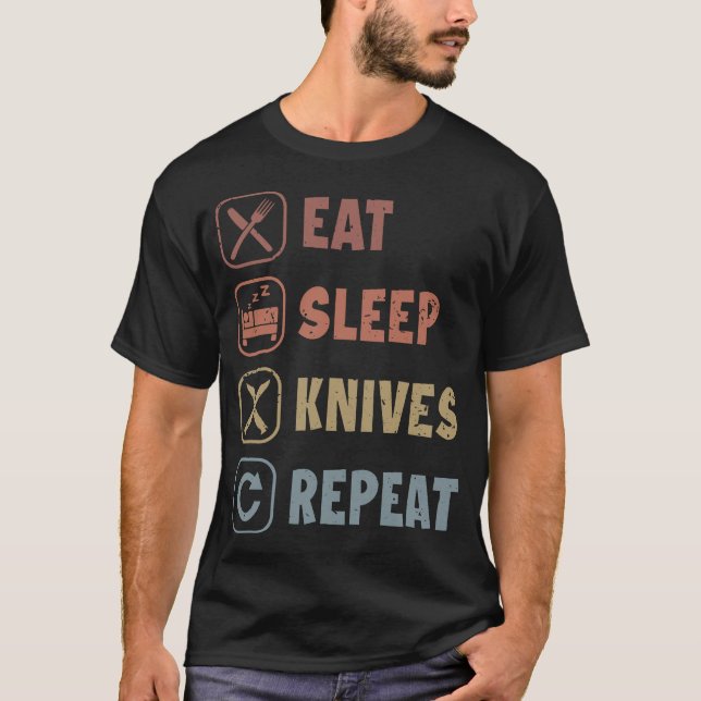 S2 Knivar som samlar in Knivar (140) T Shirt (Framsida)