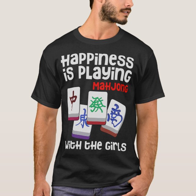 S2 Mahjong Majong Mah Jong Mah Jong (153) T Shirt (Framsida)