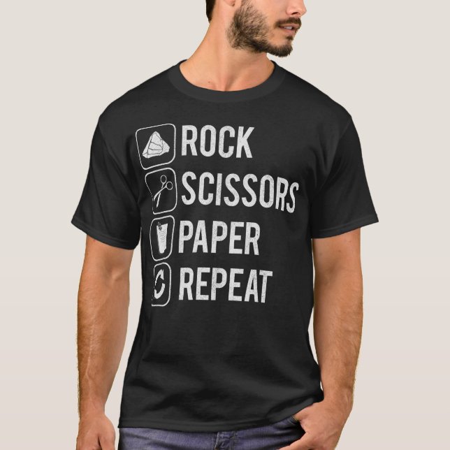 S2 Rock Paper Scissors (101) T Shirt (Framsida)