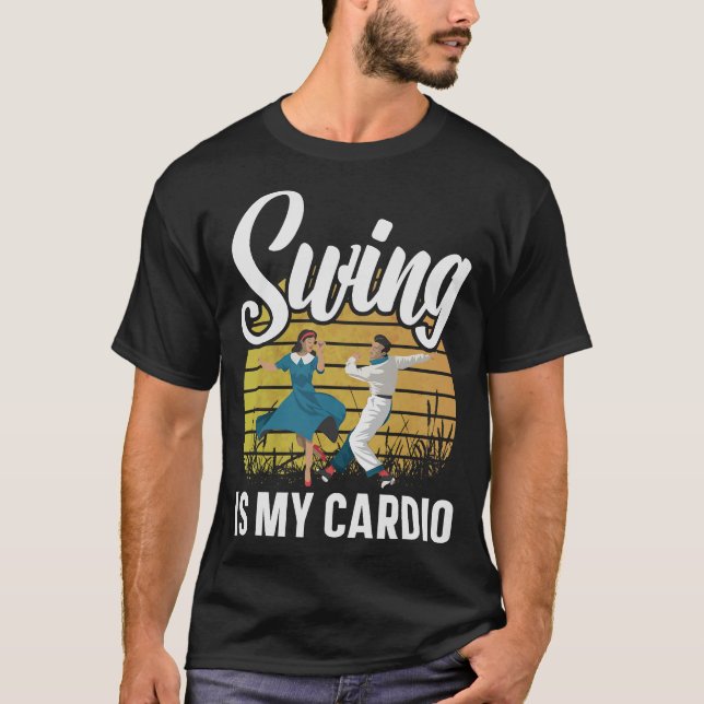 S2 Swingdans Swing Dance Swingdansare (8) T Shirt (Framsida)