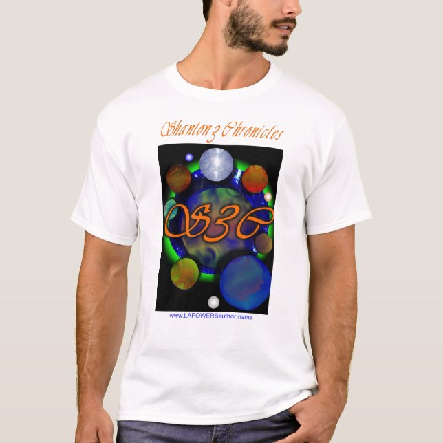 S3Cplanets8 S3C-text, www.LAPOWERSauthor.na mig T Shirt (Framsida)