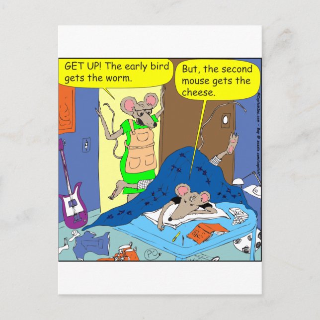 s4 Den andra musen hämtar ostens tecknad Vykort (Framsida)