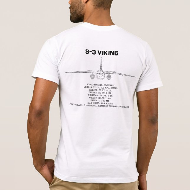 S-3 VIKING STATS T-Shirt (Baksida)