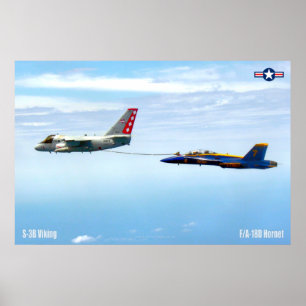 S-3B-VIKELFLYTANDE AV F/A-18D HORNET POSTER