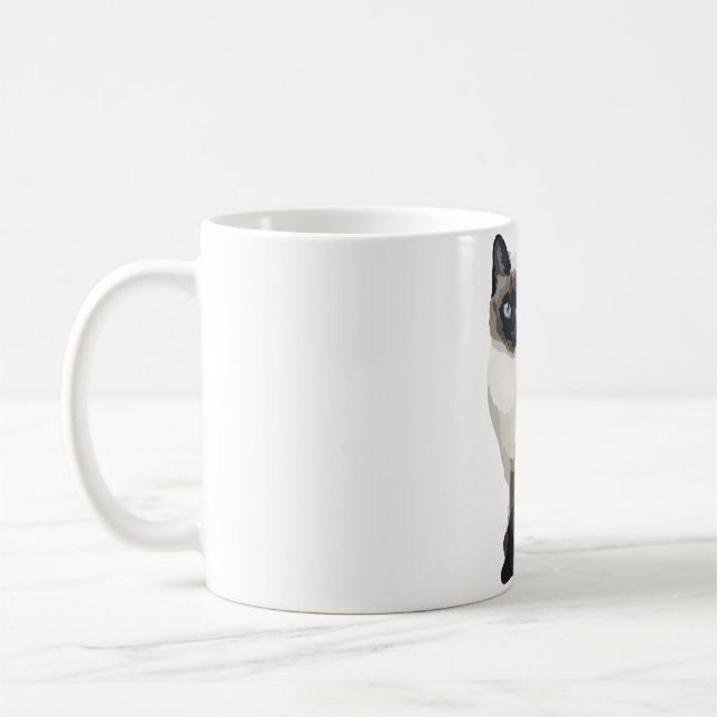 S är avsett för siamesiskt katt kaffemugg (Vänster)