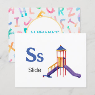 S är för bild - Alfabet Flash-kort Vykort