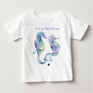 S är för gullig baby för havshäst tee
