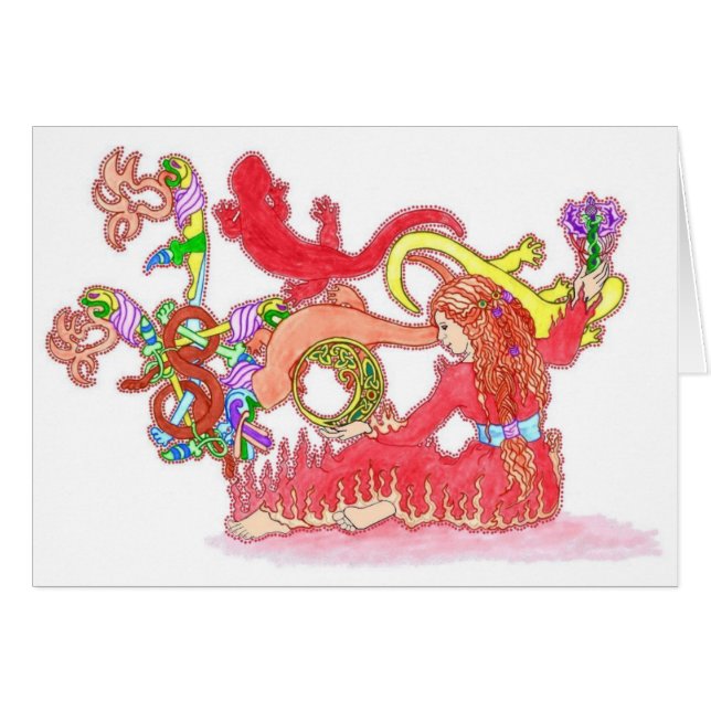 S är för Salamander Hälsningskort (Framsidan Horizontal)