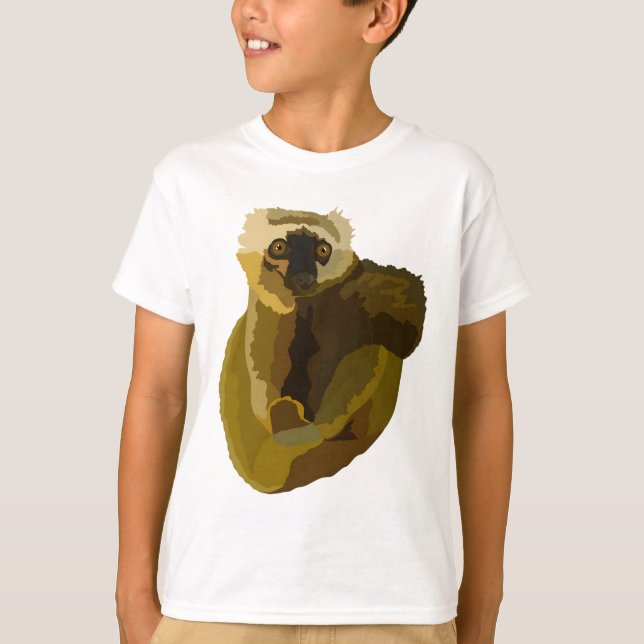 S är för Sandfords Brown Lemur T Shirt (Framsida)