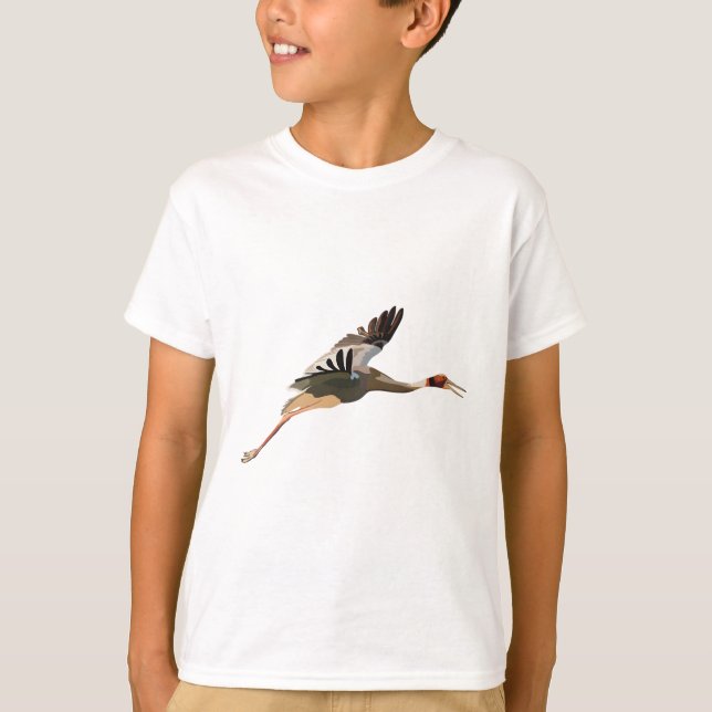 S är för Sarus Crane T Shirt (Framsida)