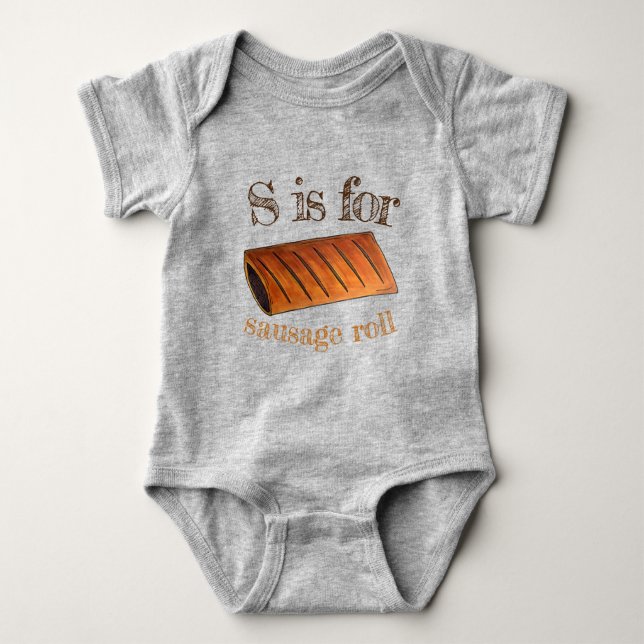 S är för Sause Roll British Savory Pastry Snack T Shirt (Framsida)