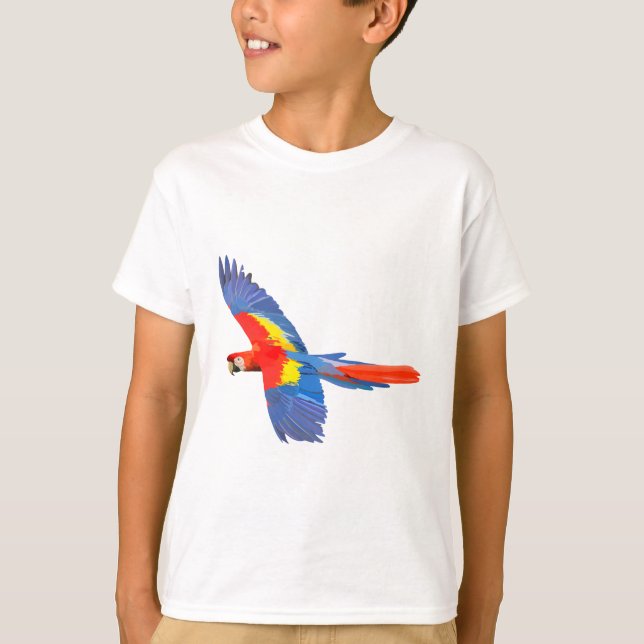 S är för Scarlet Macaw T Shirt (Framsida)