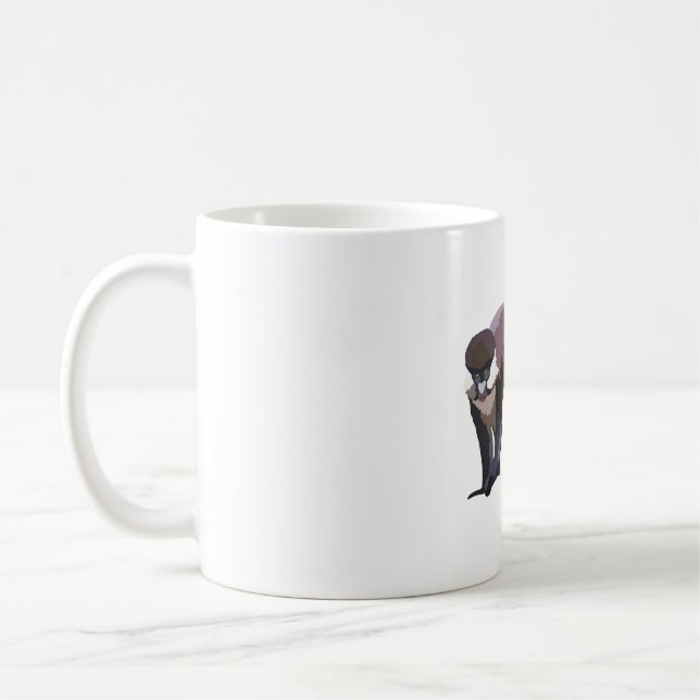 S är för Schmidts Red Tails Guenon Kaffemugg (Vänster)