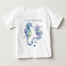 S är för Sea Horse Cute Baby