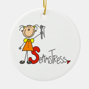 S är för Seamstress Julgransprydnad Keramik
