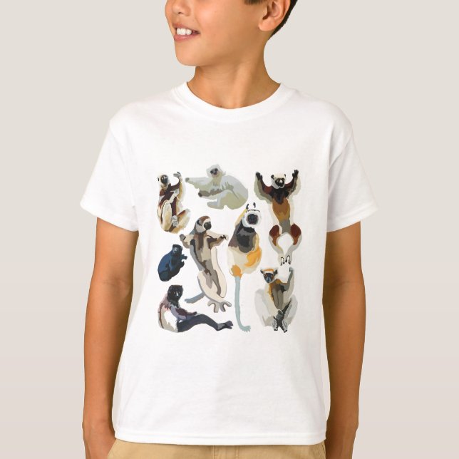 S är för Sifaka Lemur T Shirt (Framsida)