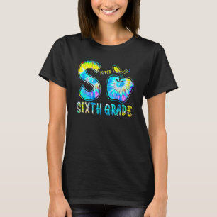 S är för sjätte Klass-lärarfärgen Tie Dye tillbaka T Shirt