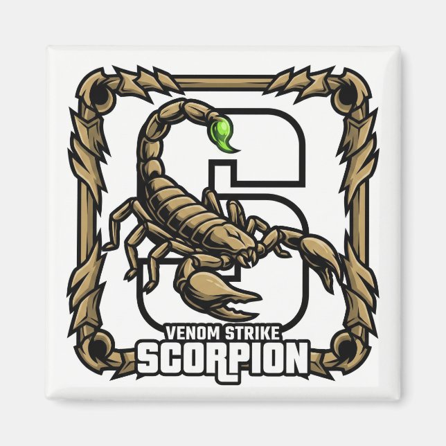 S är för Skorpion – GTA Style ABC Lärande Magnet (Framsidan)