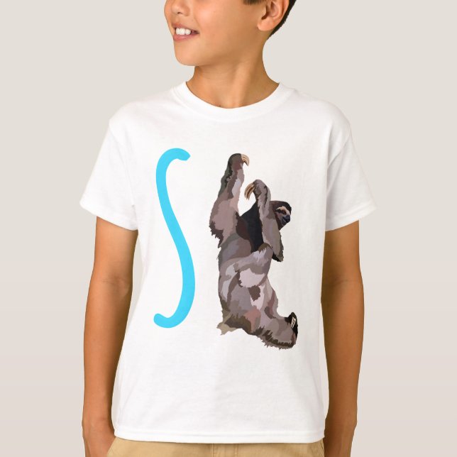 S är för Sloth T Shirt (Framsida)