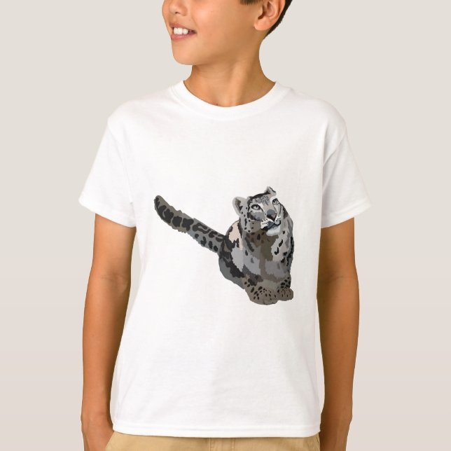 S är för Snö Leopard T Shirt (Framsida)