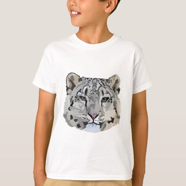 S är för Snö Leopard T Shirt (Framsida)