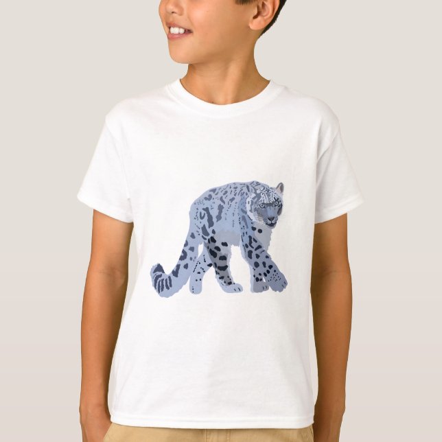 S är för Snö Leopard T Shirt (Framsida)