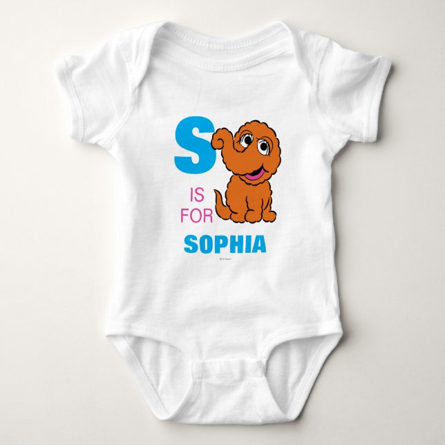S är för Snuffleupagus | Lägg till ditt namn Tee Shirt (Framsida)