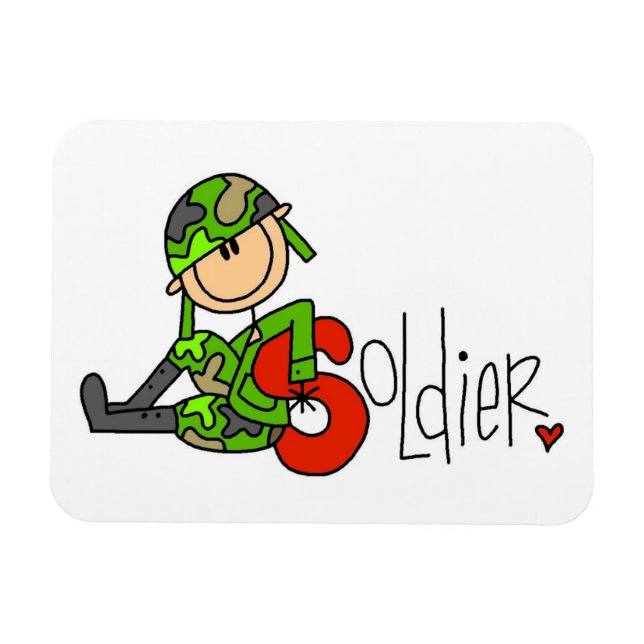 S är för soldat magnet (Horisontell)