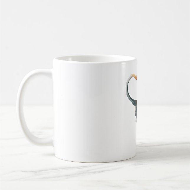 S är för solskuren apa kaffemugg (Vänster)