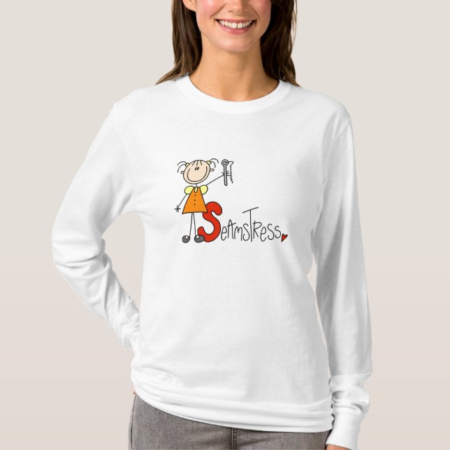 S är för sömmerska tee shirt (Framsida)