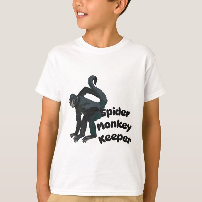 S är för Spider Monkey Keeper T Shirt (Framsida)