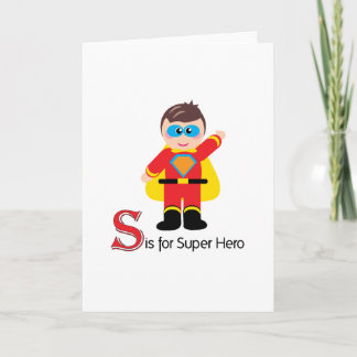 S är för Toppen Hero Lovable Brev Greeting Card Kort