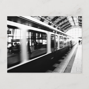 S-Bahn Berlin Schwarz Weiß Fotografie Vykort