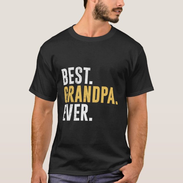 S Best Grandpa Fars dag T Shirt (Framsida)