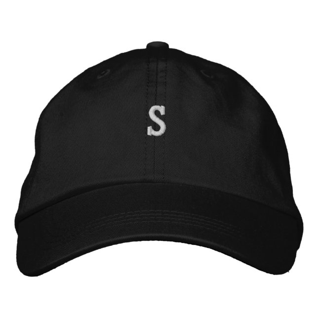 S Bokstav Monogram Logo Broderad Hatt Keps (Framsida)