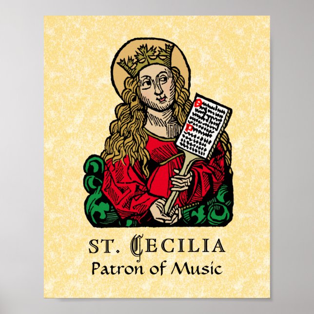 S: Cecilia med psalmbräde (Nürnberg) Poster (Framsidan)