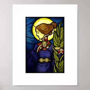 S. Cecilia (polerat glas) Poster