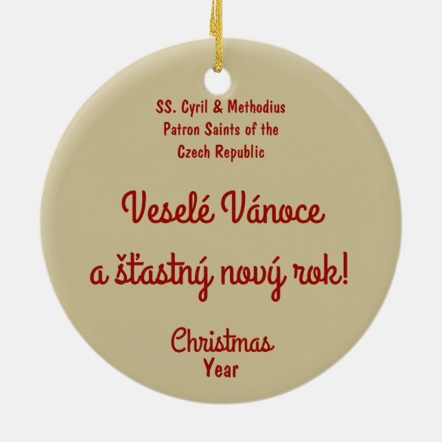 S. Cyril & Methodius (M 001) Julgransprydnad Keramik (Baksidan)