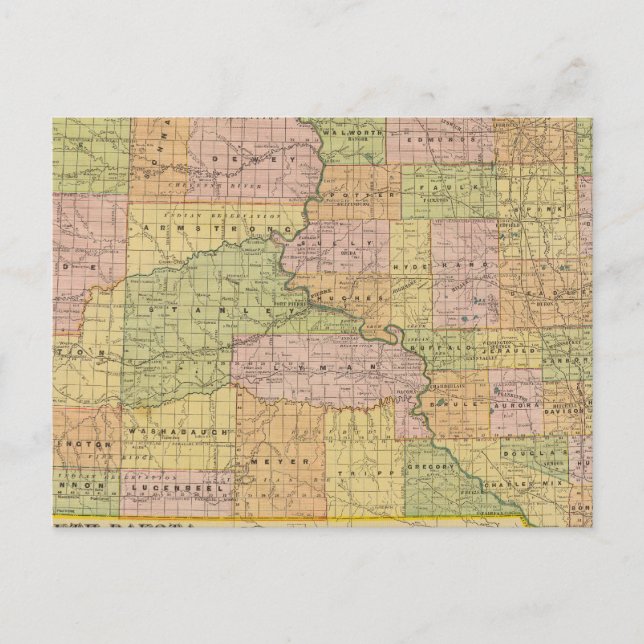 S Dakota Vykort (Framsida)