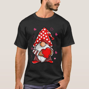 S Day Gnome Kärlek Holding Red He T Shirt