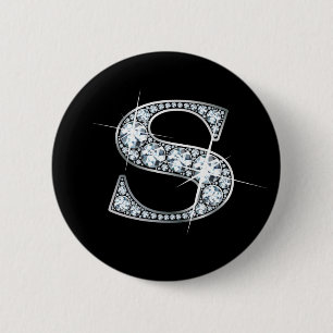 "S" Diamond Bling-knapp Knapp