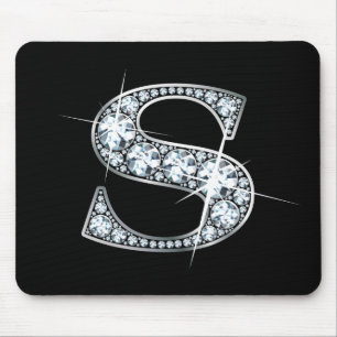 ’S’ Diamond Bling Mousepad Musmatta