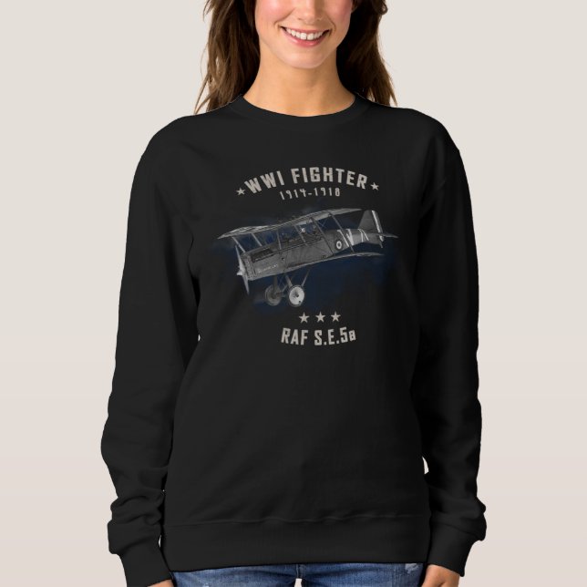 S E 5a RAF WWI Fighter-flygplan T Shirt (Framsida)