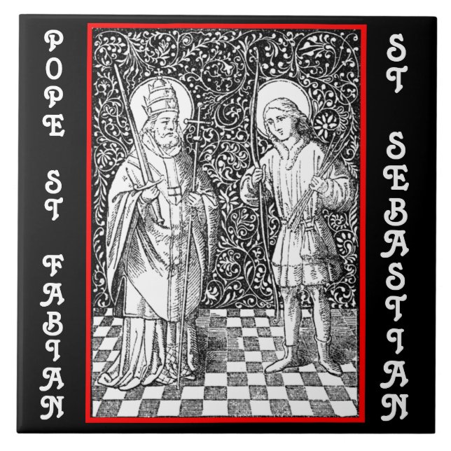 S. Fabian & Sebastian (BG 01) Kakelplatta (Framsidan)