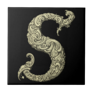 S - Falck Alphabet (Golden) Kakelplatta