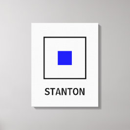 S Family Namn Nautical Flagga Canvastryck